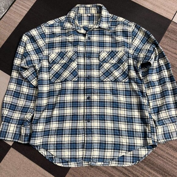 Other - Blue and White Flannel Shirt - Size S